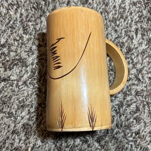 Hand-Carved Bamboo Mug – Jamaica Souvenir Cup – Rustic Tiki Style
